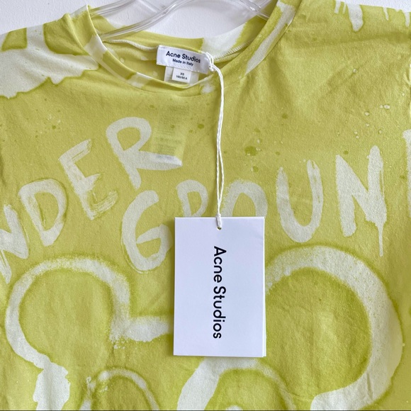 Acne Studios yellow graffiti print long sleeve top - Picture 8 of 10